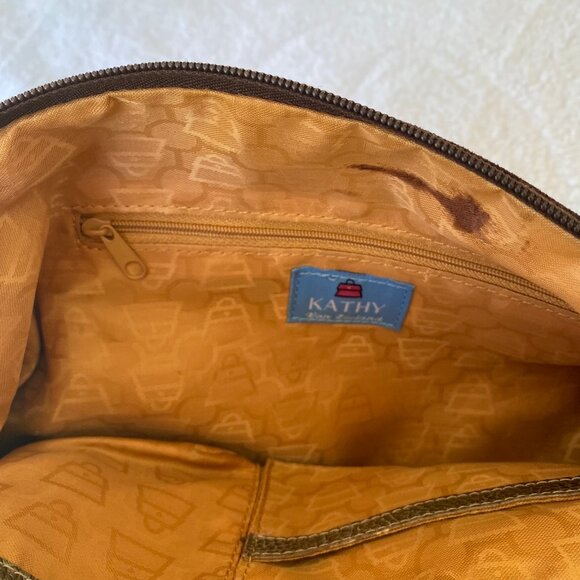 Kathy Van Zeeland Brown Bronze Embellished Large Shoulder Tote - Picture 14 of 16